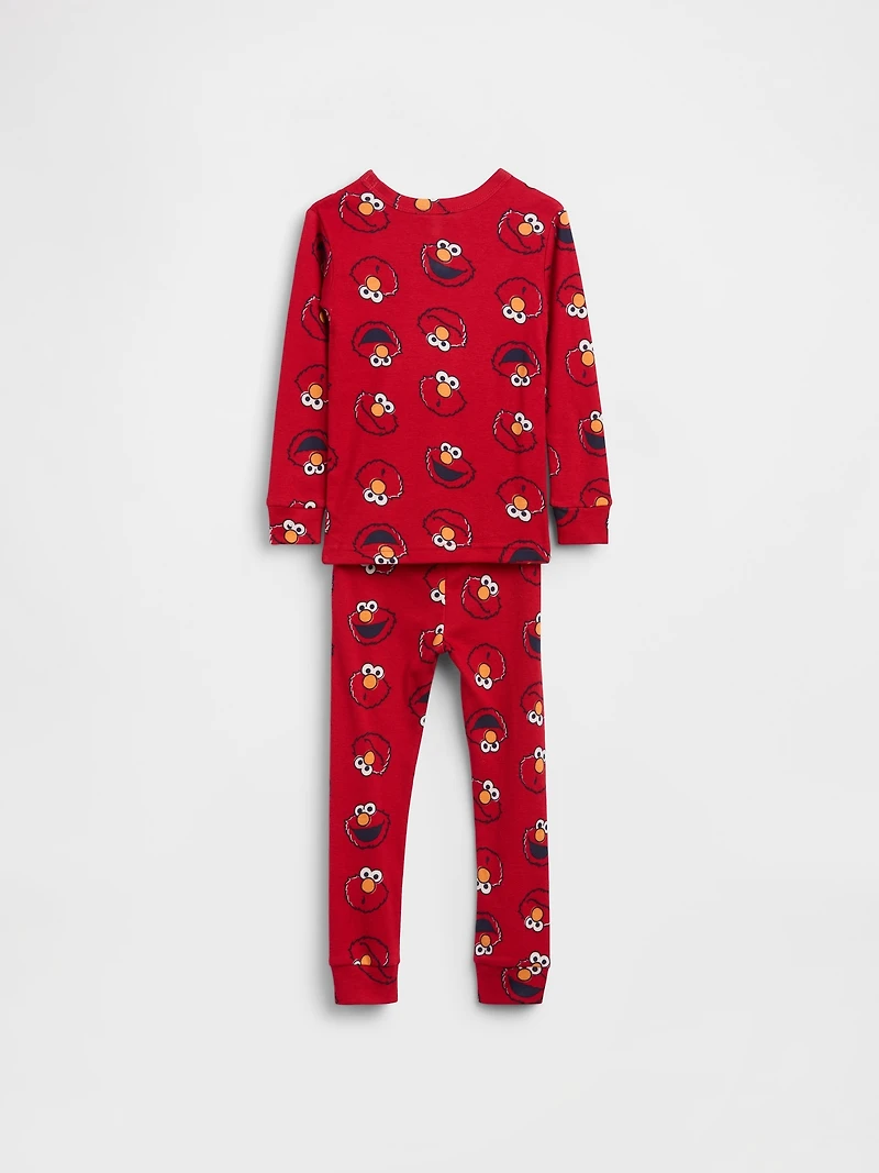 Pyjama en coton biologique brossé Sesame Street à motifs Elmo pour Bébé et Tout-petit