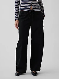 Canvas Easy Baggy Barrel Cargo Pants