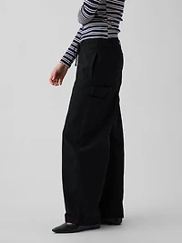 Canvas Easy Baggy Barrel Cargo Pants