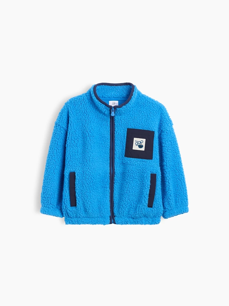 Veste en sherpa à glissière Sesame Street pour Bébé et Tout-petit