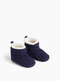 Chaussons en tricot avec doublure sherpa pour Béb