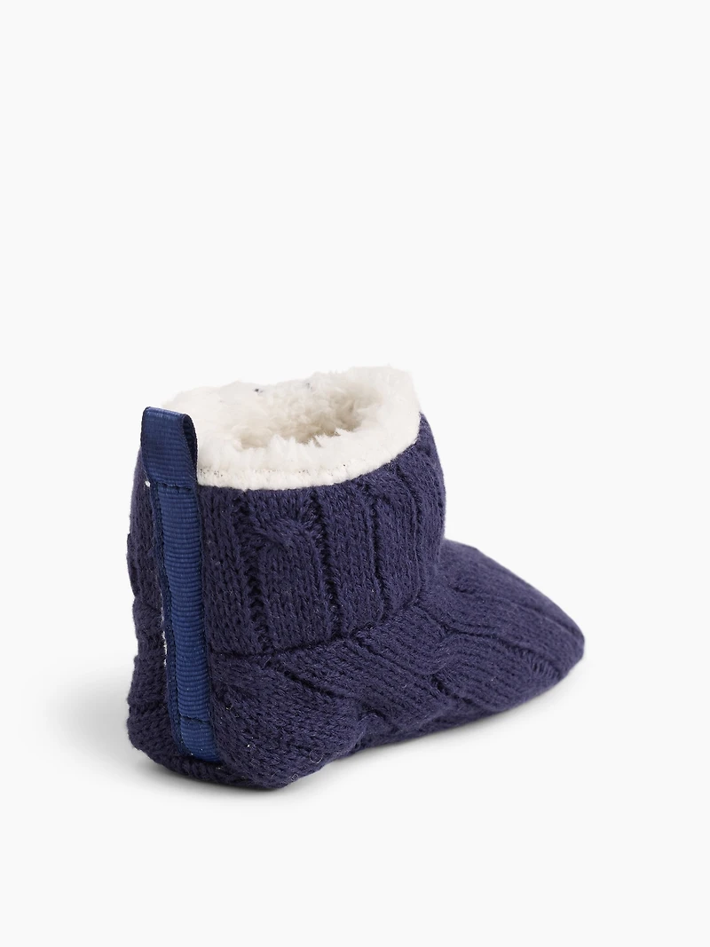 Chaussons en tricot avec doublure sherpa pour Béb