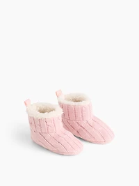 Chaussons en tricot avec doublure sherpa pour Béb