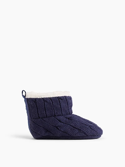 Chaussons en tricot avec doublure sherpa pour Béb