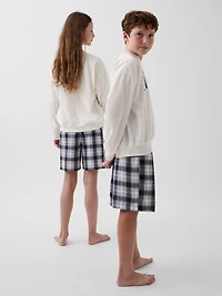 Short boxeur de pyjama en flanelle recyclée pour Enfant