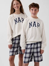 Short boxeur de pyjama en flanelle recyclée pour Enfant