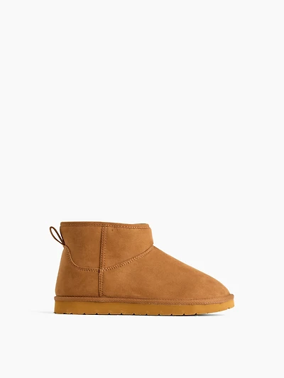 Bottes en suède végane à doublure sherpa pour Enfant