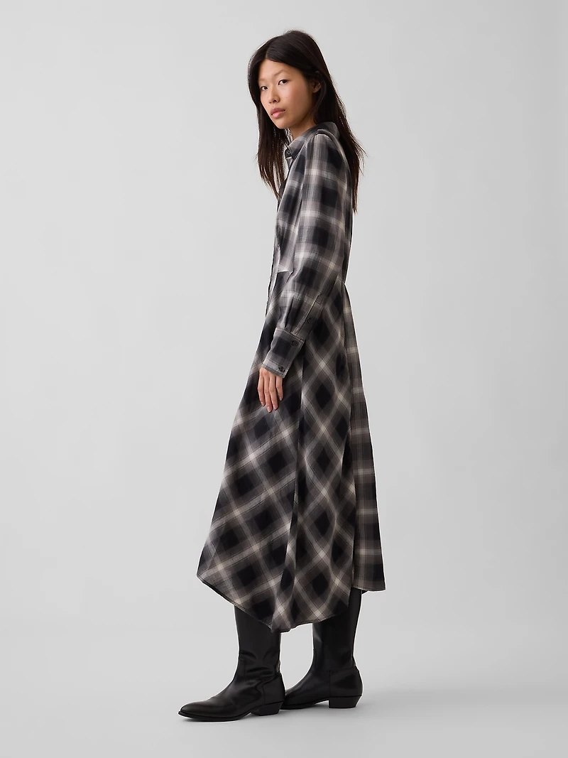 Plaid Maxi Shirtdress