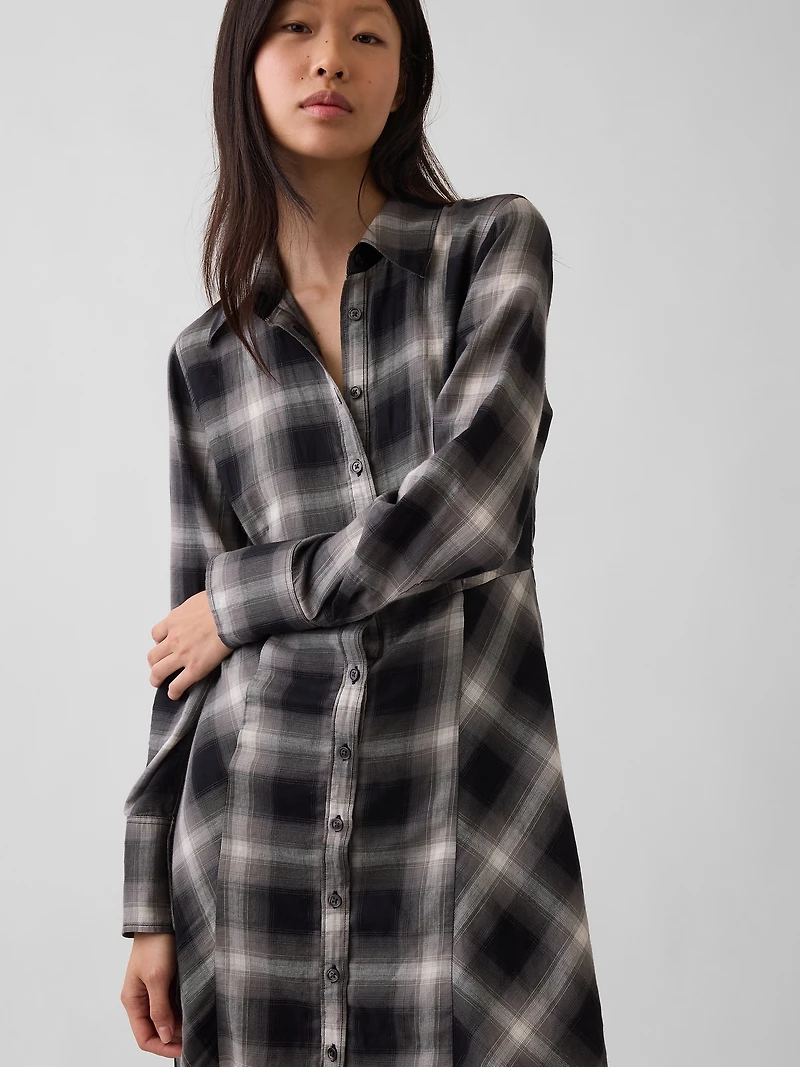 Plaid Maxi Shirtdress