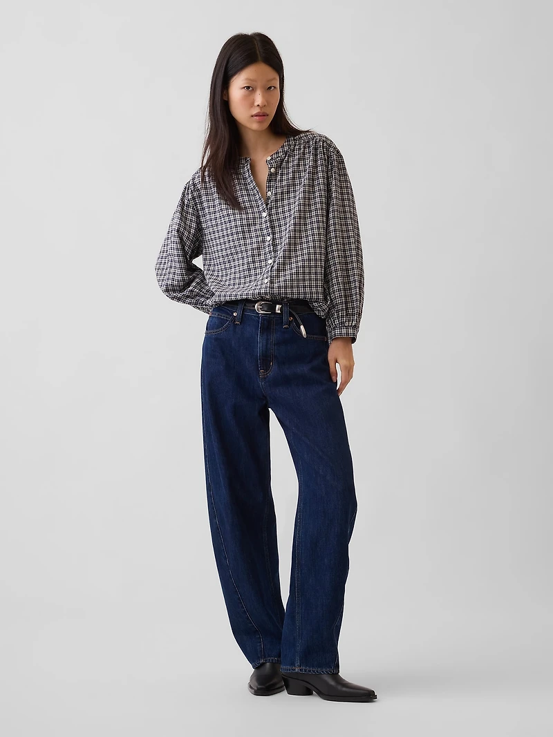 Relaxed Button-Front Shirt
