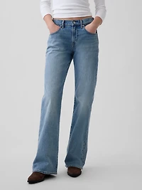 Mid Rise Relaxed Flare Jeans