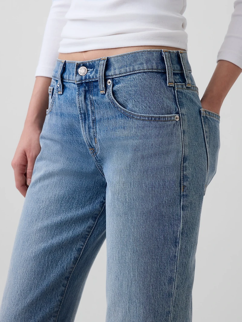 Mid Rise Relaxed Flare Jeans