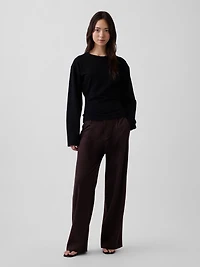 Knit Fitted-Waist T-Shirt