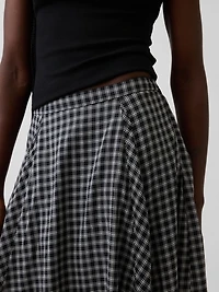 Plaid Maxi Handkerchief Skirt