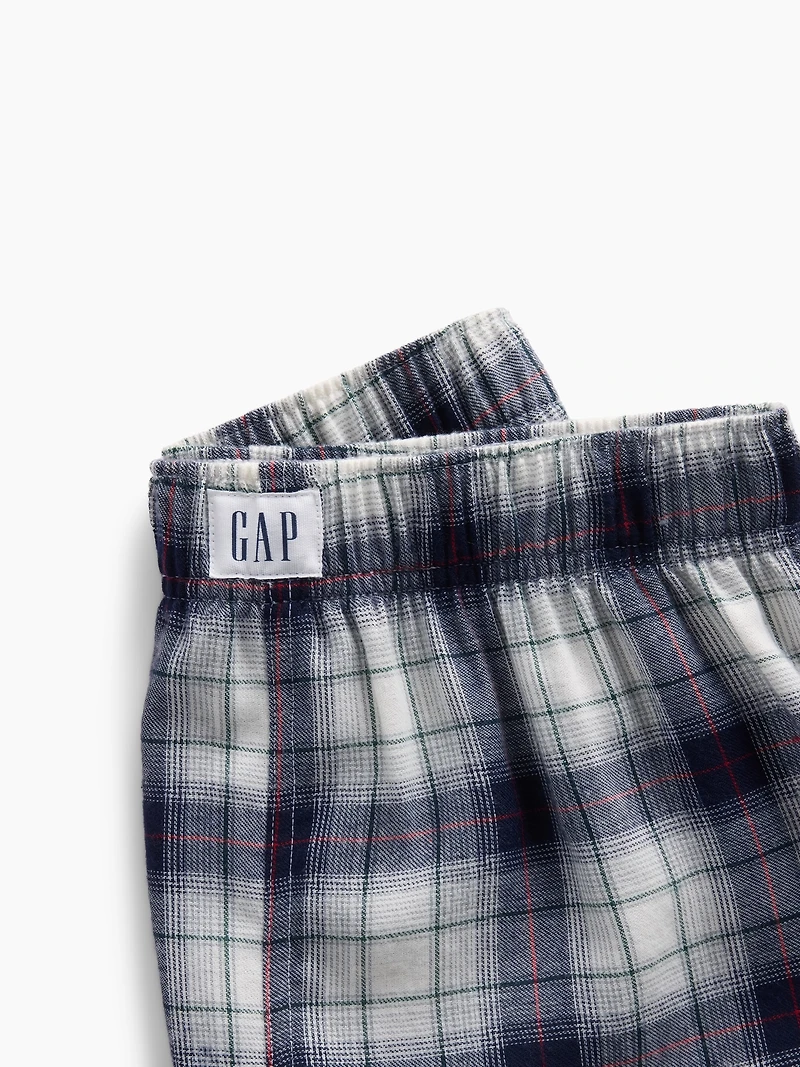 Short boxeur de pyjama en flanelle recyclée pour Enfant