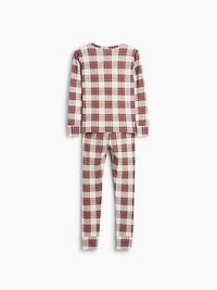 Pyjama en coton biologique brossé à carreaux pour Enfant et Béb