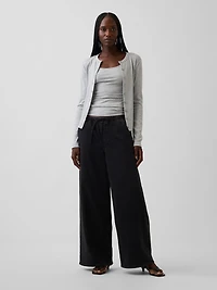 Mid Rise Knit Easy Baggy Jeans