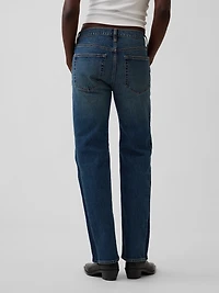 Mid Rise Relaxed Straight Jeans