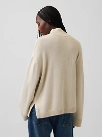 100% Cotton Oversized Mockneck Sweater