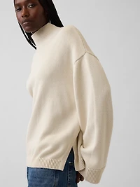 100% Cotton Oversized Mockneck Sweater