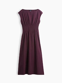 Poplin Pintuck Maxi Dress