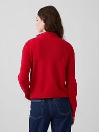CashSoft Tie-Neck Sweater