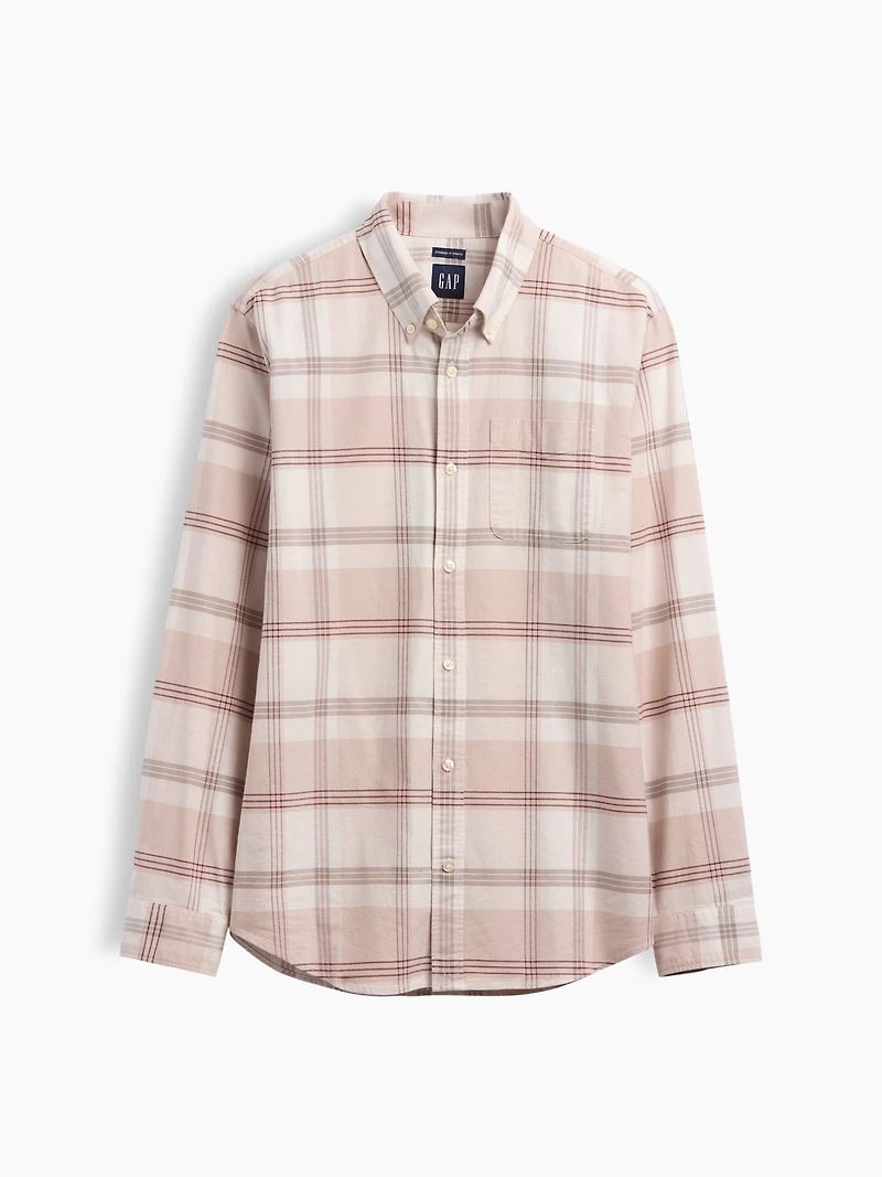 Plaid Oxford Button-Down Shirt