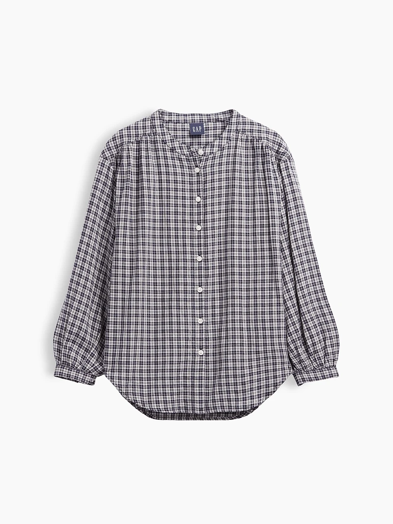 Relaxed Button-Front Shirt