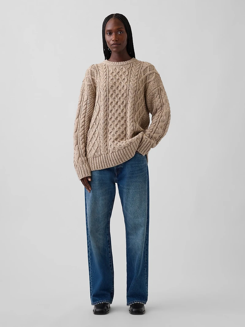 Oversized Cable-Knit Sweater