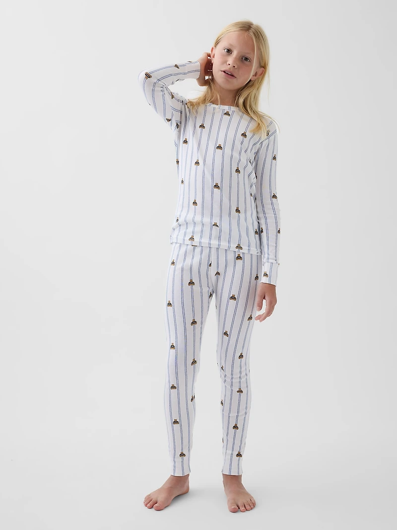 Pyjama en coton biologique brossé pour Enfant et Bébé