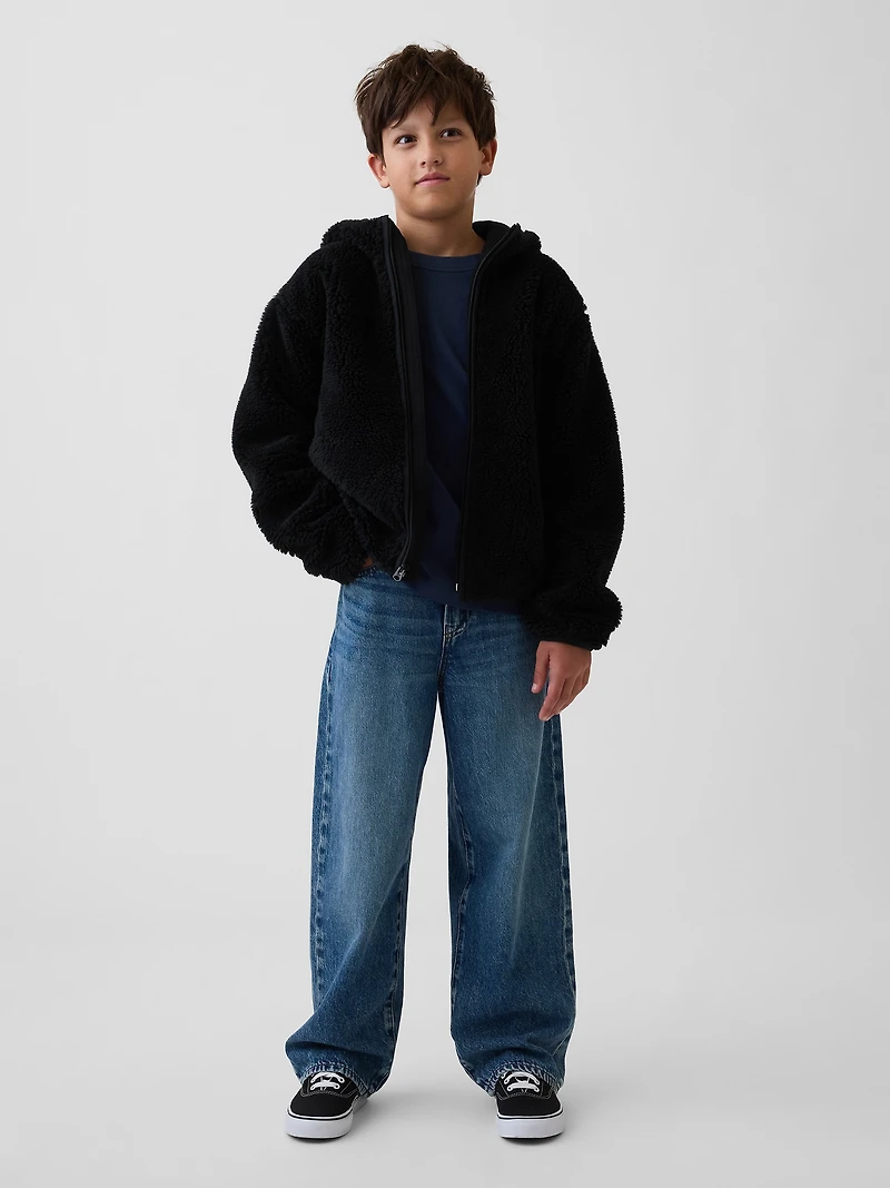 Veste à capuchon en sherpa pour Enfant