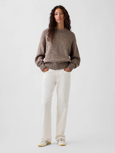 Mid Rise Corduroy Relaxed Straight Pants