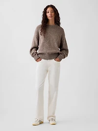 Mid Rise Corduroy Relaxed Straight Pants