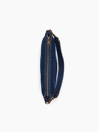 Small Denim Crescent Crossbody