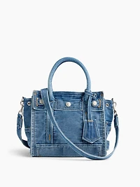 Small Denim Five Pocket Tote