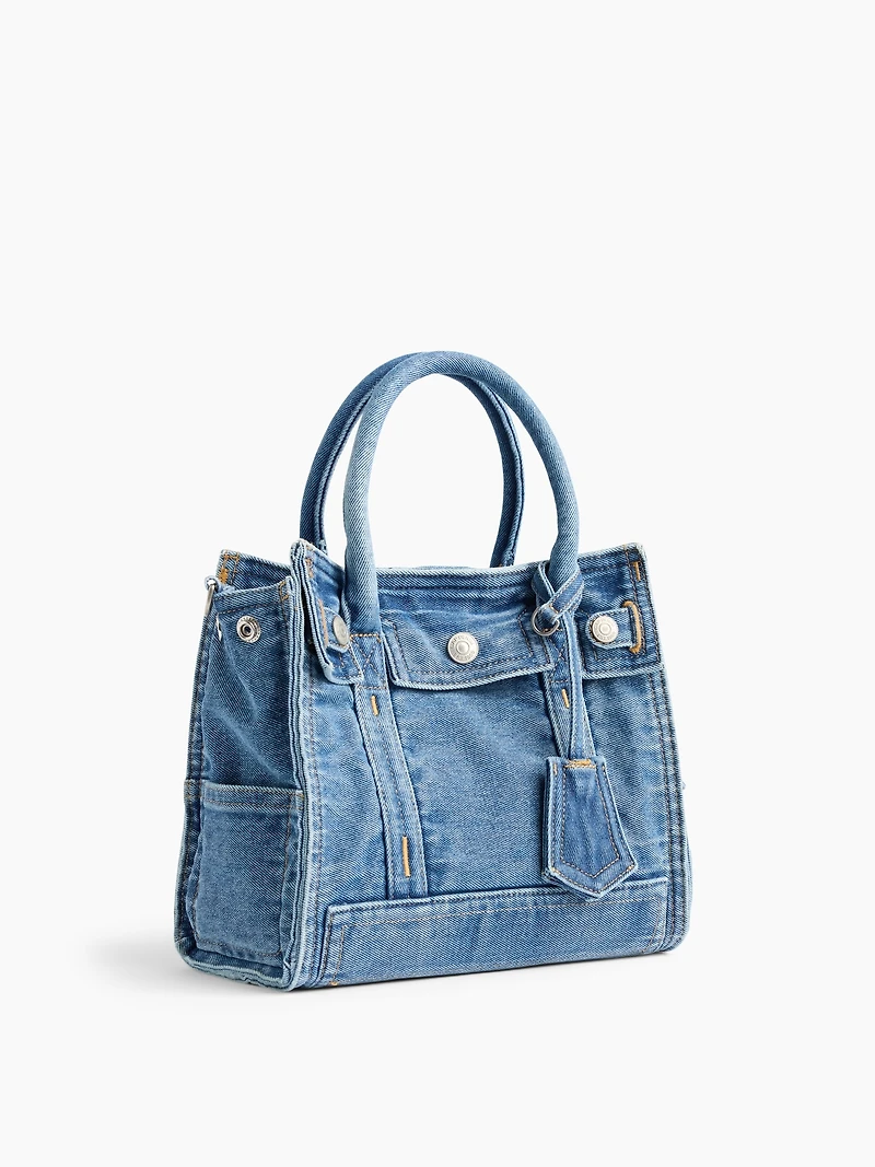 Small Denim Five Pocket Tote
