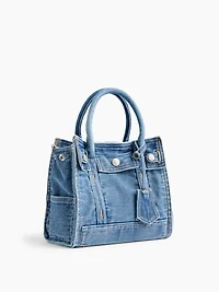 Small Denim Five Pocket Tote