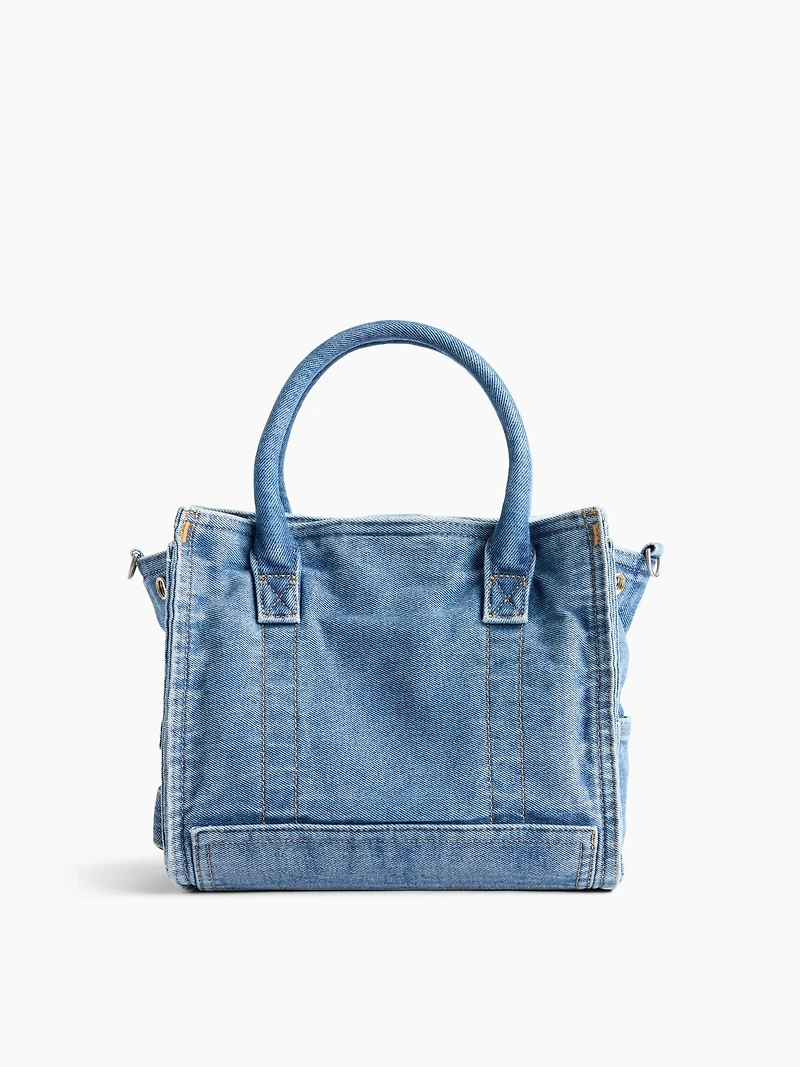 Small Denim Five Pocket Tote