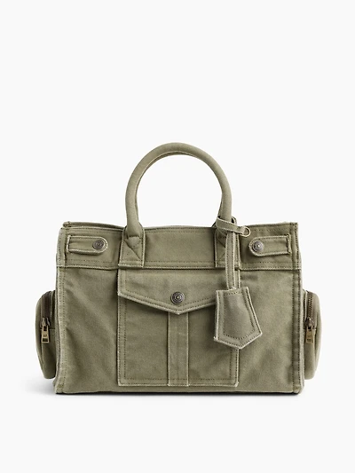 Canvas Five Pocket Satchel