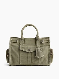 Canvas Five Pocket Satchel