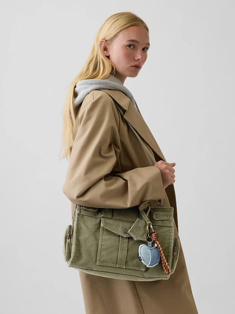 Canvas Five Pocket Satchel