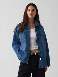 Denim Oversized Shirt Jacket