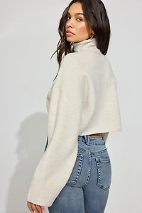 Spongy Cropped Turtleneck