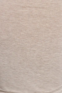 Sheer Ribbed Henley Long Sleeve Top