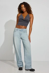 Cupro Cowl Halter Top