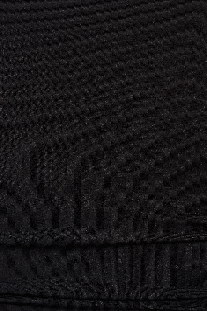 Smooth Open Neck Long Sleeve Tee