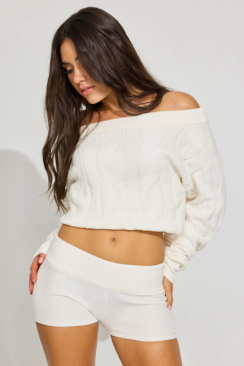 Chenille Low Rise Tiny Shorts