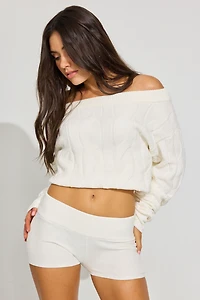 Chenille Low Rise Tiny Shorts