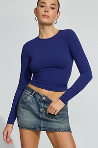 Sleek Crewneck Long Sleeve Top