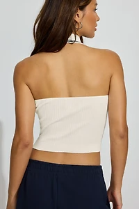 Haut polo licou à dos dénudé